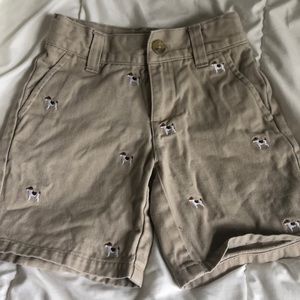 Toddler boys Janie and Jack dog khaki shorts
